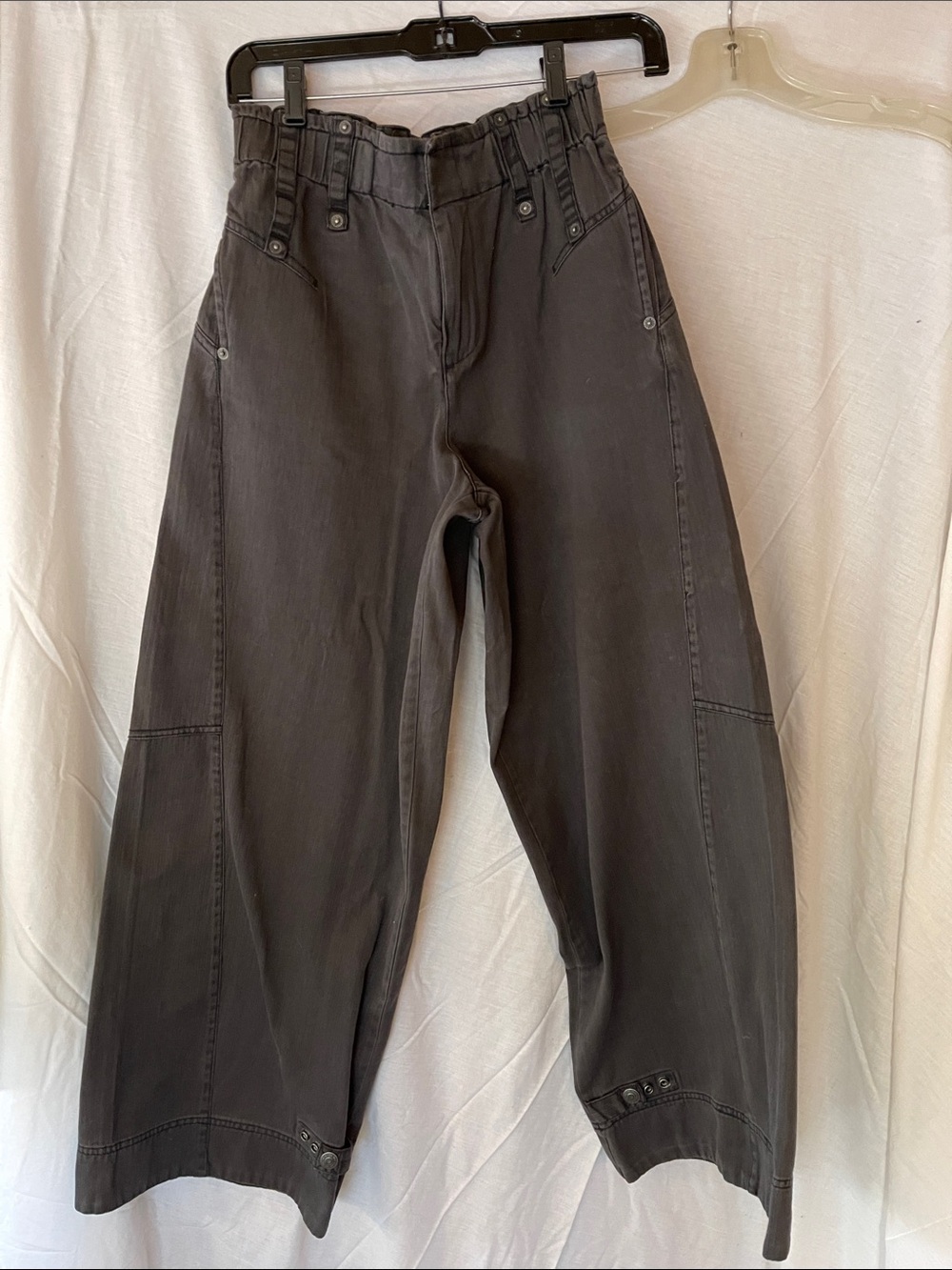 Free people baggy grey trousers (charcoal) xs